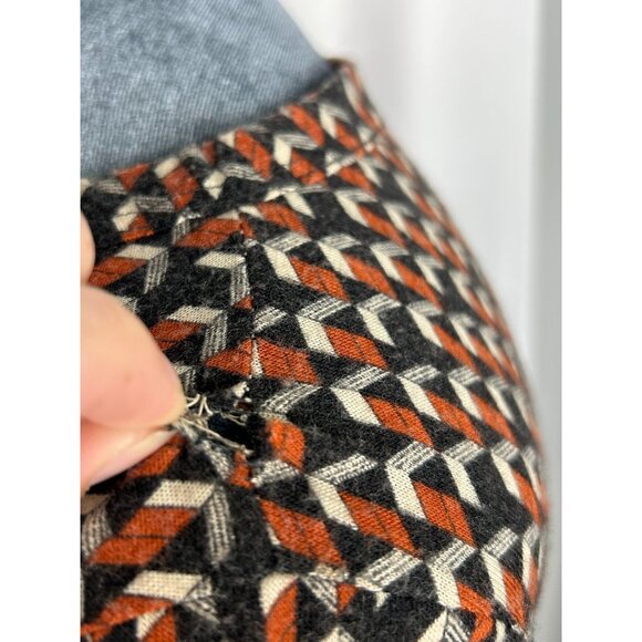 1970s Diane Von Furstenberg Womens 16 Geometric Pattern Long Sleeve Dress Italy - Picture 12 of 15